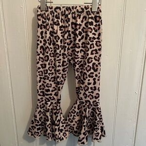 Small shop 2t brown & black Leopard Print bell Bottoms